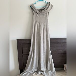 ASOS Edition Off the Shoulder Slit Dress